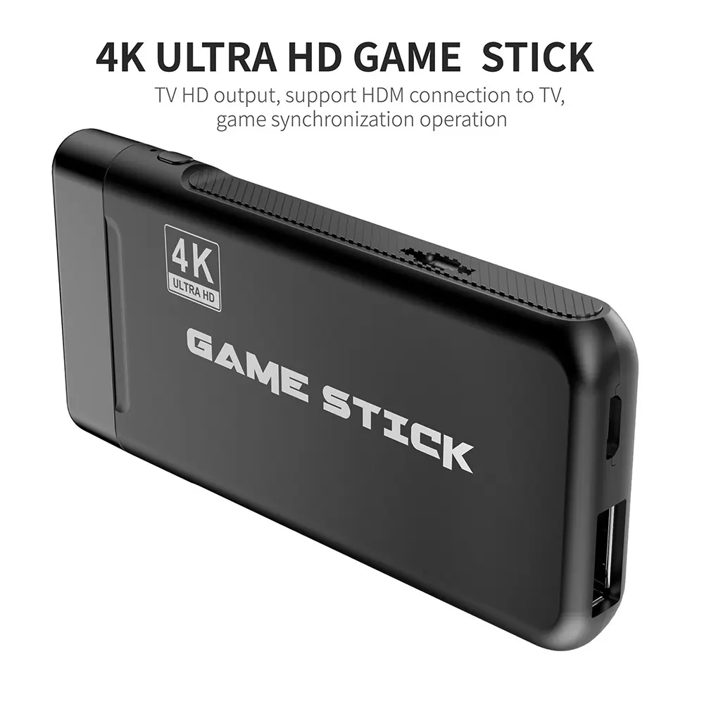 M8 Pro 4K Game Stick Lite (2nd Gen) with Dual Wireless Controllers - 20,000+ Retro Games, 64GB Storage, HDMI Streaming Device