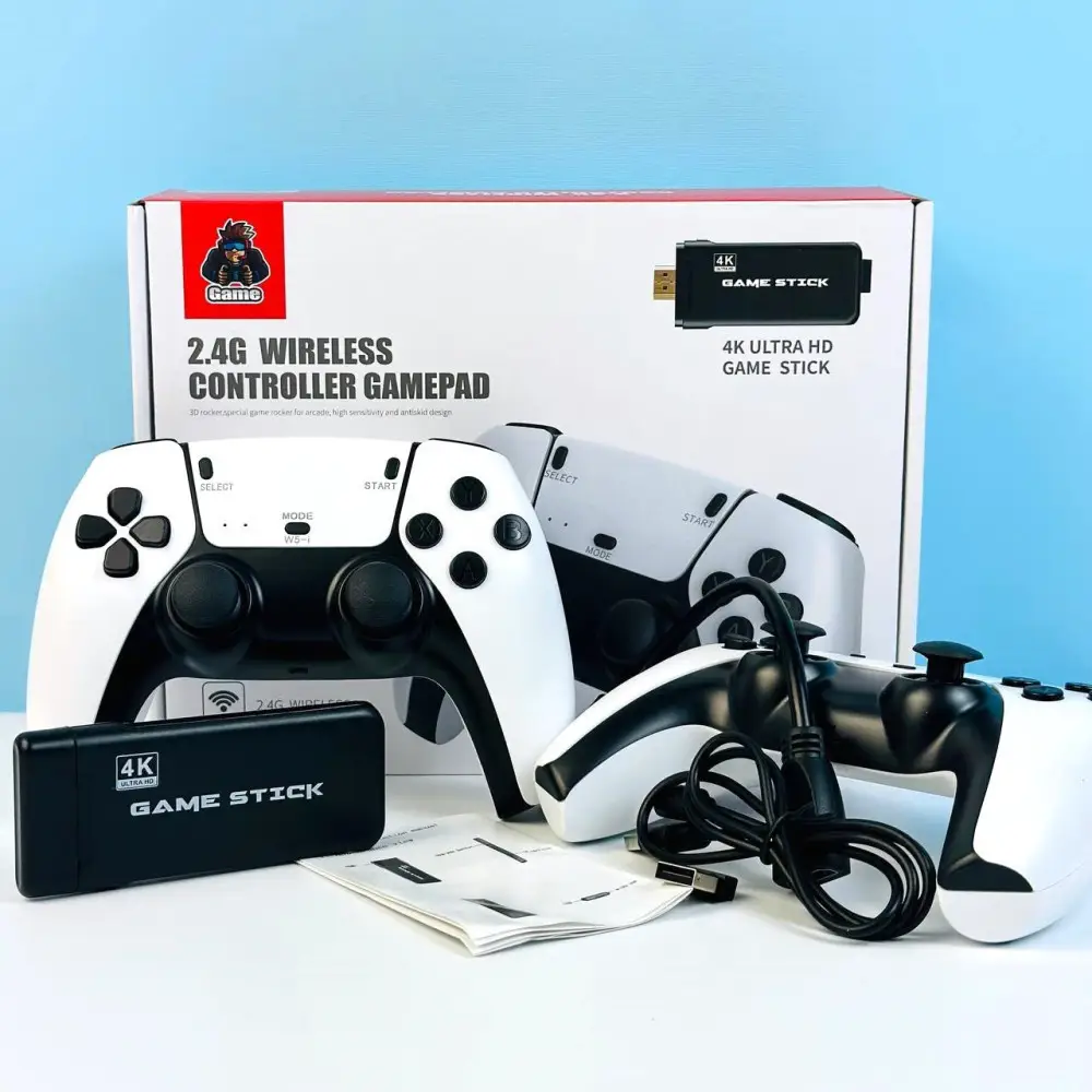 M8 Pro 4K ゲームスティック Lite 第2世代 ワイヤレスコントローラー2台付属｜20,000以上レトロゲーム内蔵・64GB大容量ストレージ・4K HDMI対応